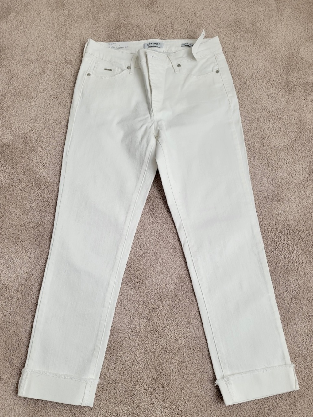 NINE WEST JEANS Gramercy Crop Pants For Women Size 4 White